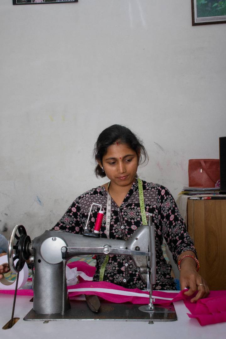 Portrait of Rekha Devi, a Care For Nation NGO beneficiary from Rajasthan
